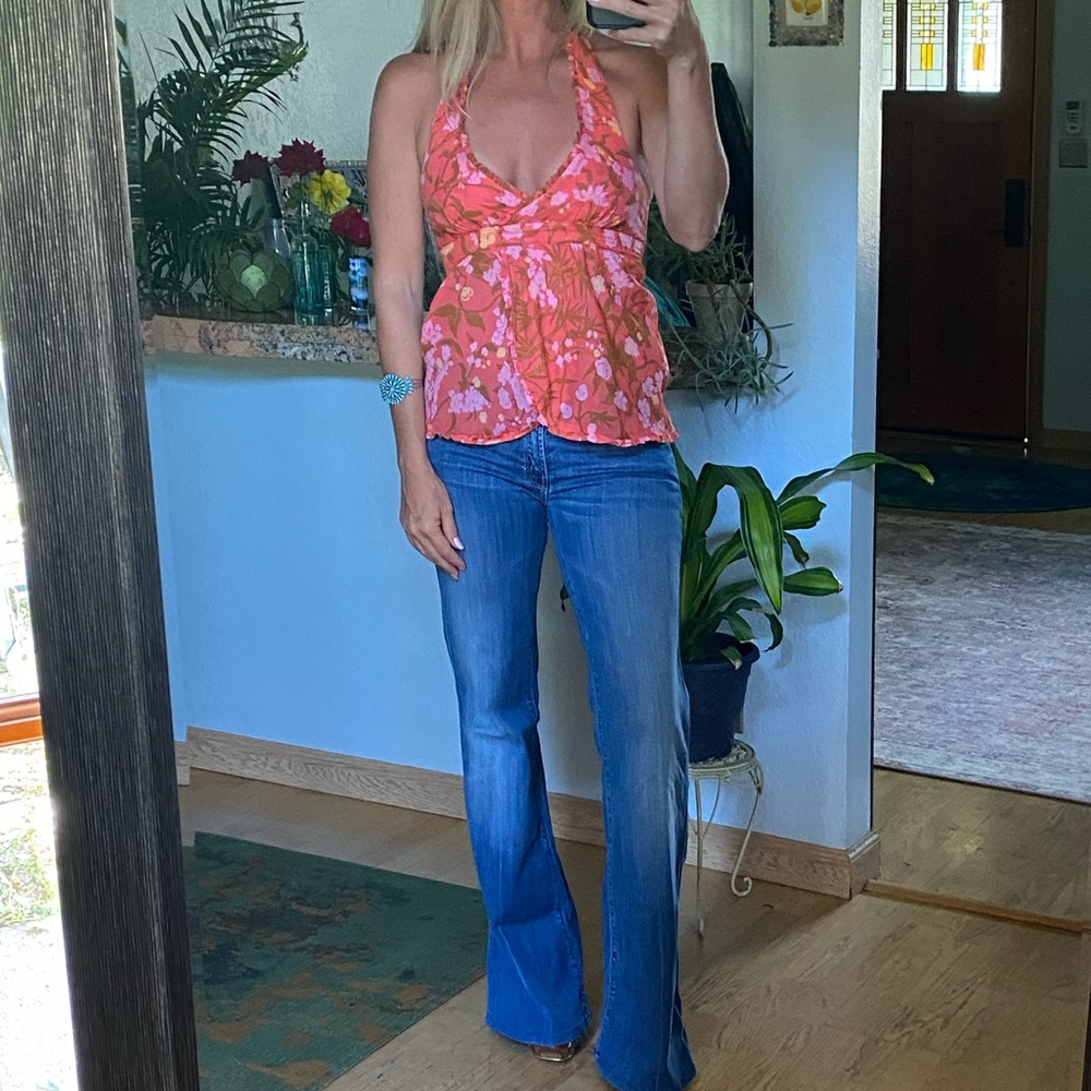 🌸Anthropologie ruffle trimmed bright halter top🌸 - Picture 16 of 16